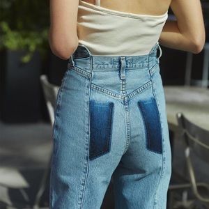 AGOLDE Pieced Angle Straight Jeans